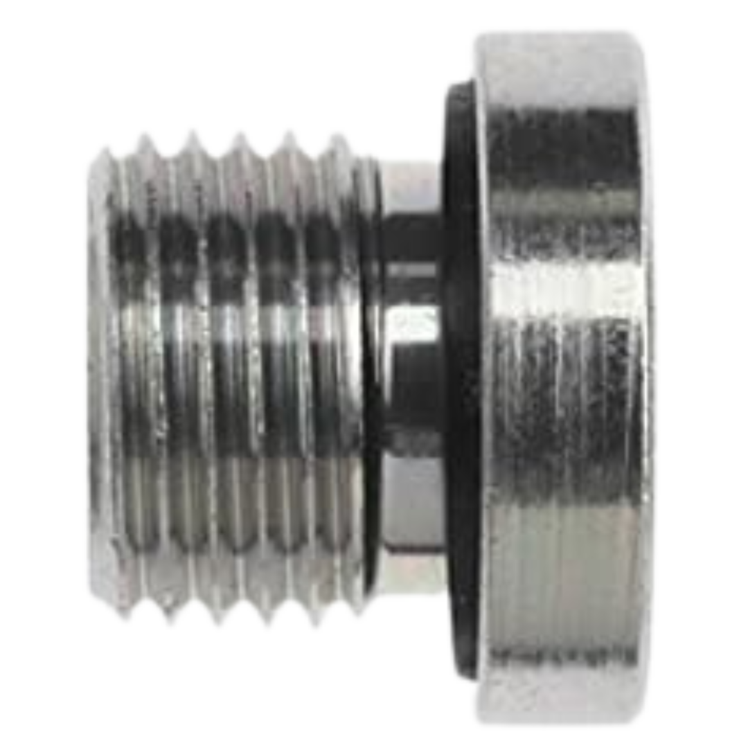 8555-H33-O : OneHydraulics Steel Hollow Hex Sealed Plug, M33 X 2.0 (33mm) Male Metric