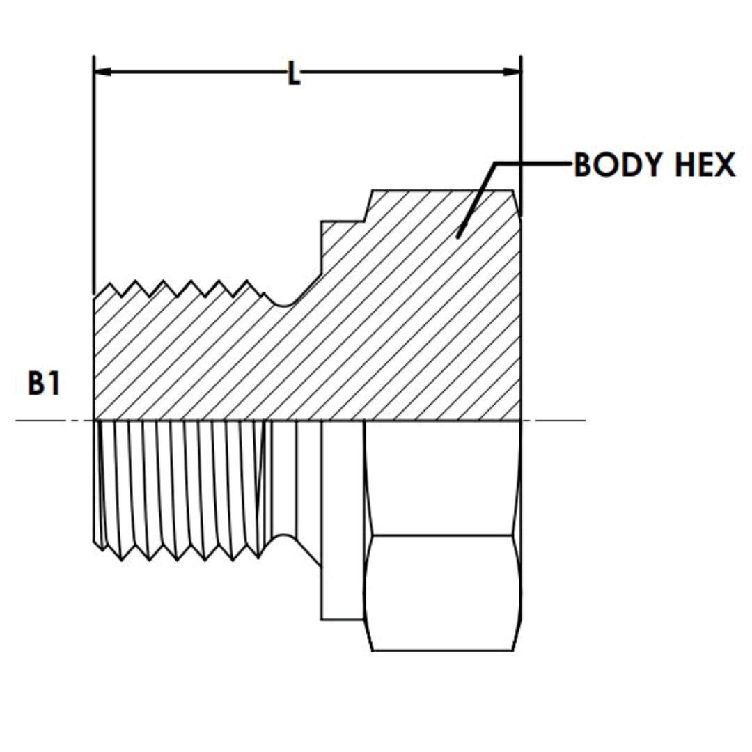 8555-P-10 : OneHydraulics Steel Plug, M10 X 1.0 (10mm) Male Metric