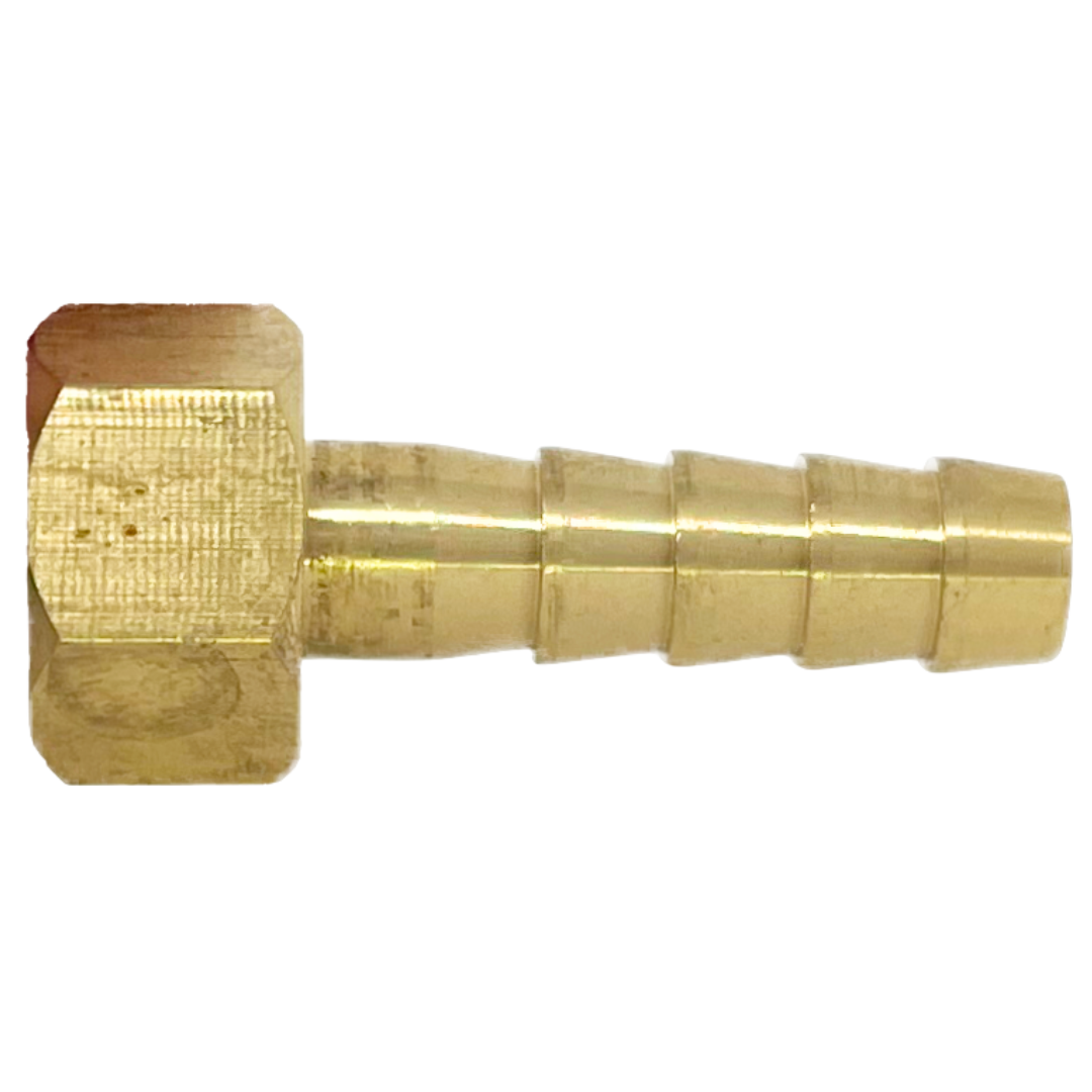 8900-12-12 : Adaptall Straight Brass Adapter, 3/4-14 (-12) Female BSPP x 3/4 (-12) Hose Barb