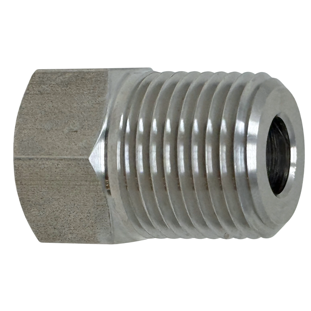 X8N02NF15 : OneXtreme Adapter, 0.5 (1/2") Male NPT x 0.125 (1/8") Female NPT, 15,000psi
