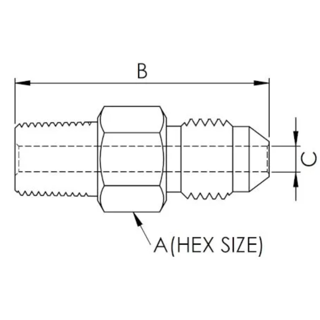 X12N16J10 : OneXtreme Adapter, 0.75 (3/4") Male NPT x 1" Male JIC, 10,000psi