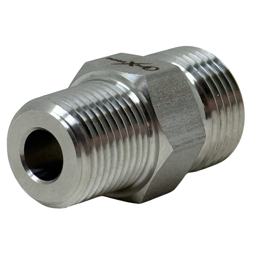 X12N21TM10 : OneXtreme Adapter, 0.75 (3/4") Male NPT x 1.3125 (1-5/16") Male Type-M, 10,000psi
