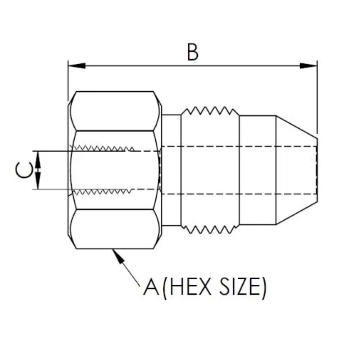 X6NF16M15 : OneXtreme Adapter, 0.375 (3/8") Female NPT x 1" Male MP, 15,000psi