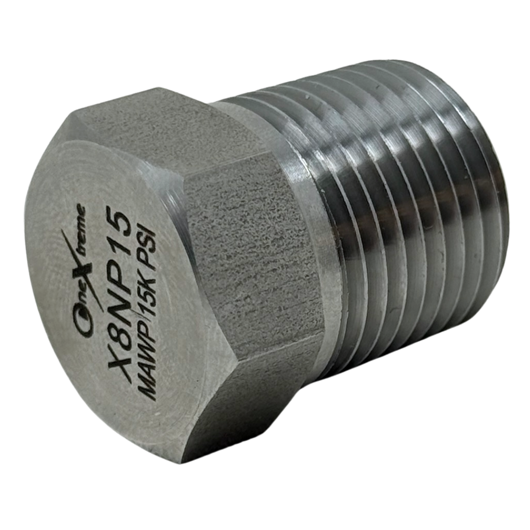X12NP10 : OneXtreme Adapter, 0.75 (3/4") Male NPT Plug, 10,000psi