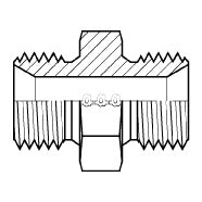 9001-22-22 : Adaptall Straight Steel Rigid Adapter, M22 X 1.5 (22mm) Male Metric x M22 X 1.5 (22mm) Male Metric
