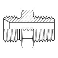 SS9003-04-04 : Adaptall Straight Stainless Adapter, G 1/4-19 (-04) Male BSPP x R 1/4-19 (-04) Male BSPT