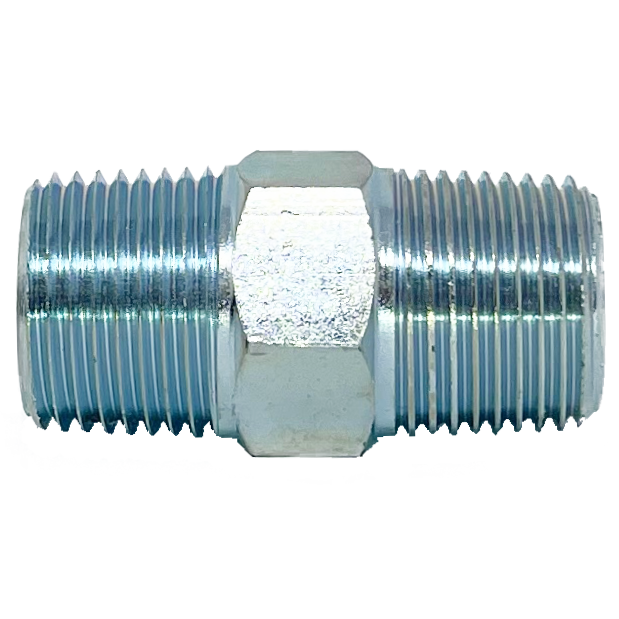 9008-48-48 : Adaptall Straight Steel Rigid Adapter, 3-11 (-48) Male BSPT x 3-8 (-48) Male NPT