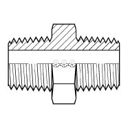 9010-48-48 : Adaptall Straight Steel Adapter, R 3-11 (-48) Male BSPT x R 3-11 (-48) Male BSPT