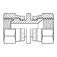 9027-06-04 : Adaptall Straight Steel Swivel Adapter, 3/8-19 (-06) Female BSPP x 7/16-20 (-04) Female JIC