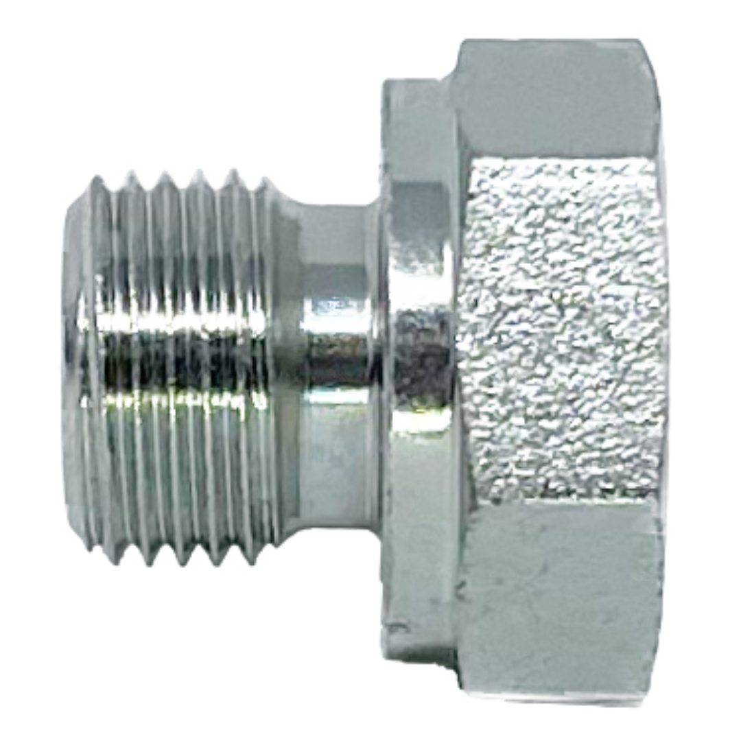9030M-30X1.5 : Adaptall Steel Hex Plug, M30 X 1.5 (30mm) Male Metric