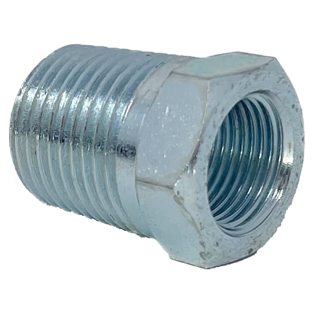9031-32-24 : Adaptall Straight Steel Bushing Adapter, R 2-11 (-32) Male BSPT x R 1-1/2-11 (-24) Female BSPT