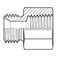 9035-40-32 : Adaptall Straight Steel Adapter, G 2-1/2-11 (-40) Male BSPP x 2-11-1/2 (-32) Female NPT