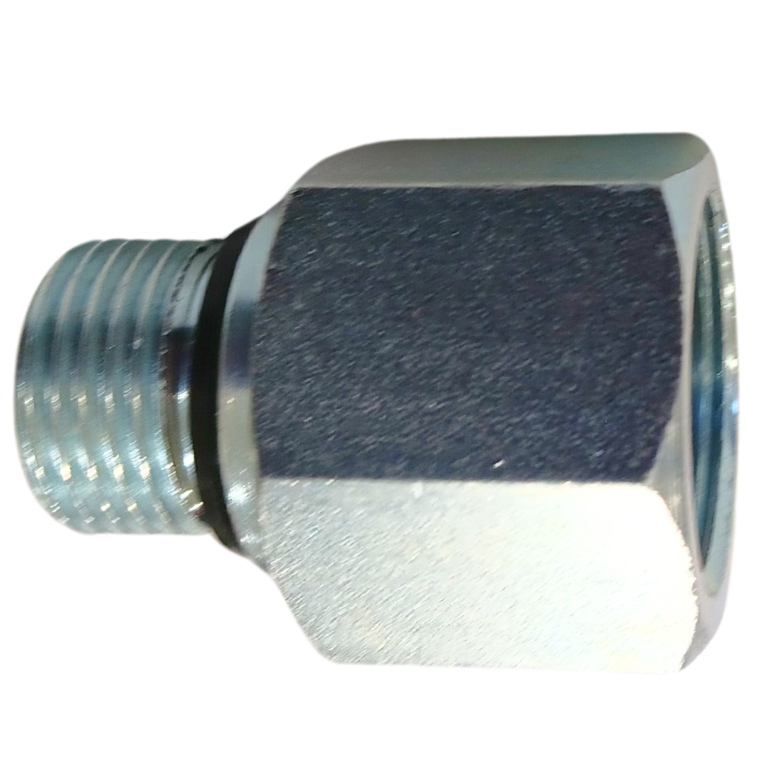 9039-24-20ES : Adaptall Straight Steel Extended Adapter Bushing with Seal, G 1-1/2-11 (-24) Male BSPP x G 1-1/4-11 (-20) Female BSPP