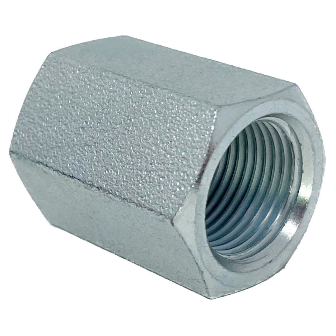 9043-02-02 : Adaptall Straight Steel Adapter, 1/8-28 (-02) Female BSPP x 1/8-28 (-02) Female BSPP