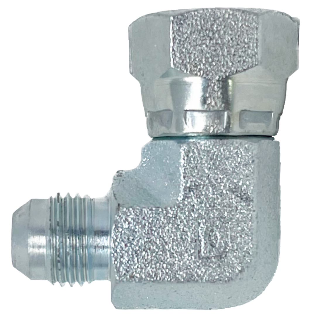 9056-16-16 : Adaptall 90-Degree Steel Adapter, 1-5/16-12 (-16) Male JIC x 1-11 (-16) Female BSPP Swivel