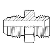 9067-08-18 : Adaptall Straight Steel Rigid Adapter, 3/4-16 (-08) Male JIC x M18 X 1.5 (18mm) Male Metric