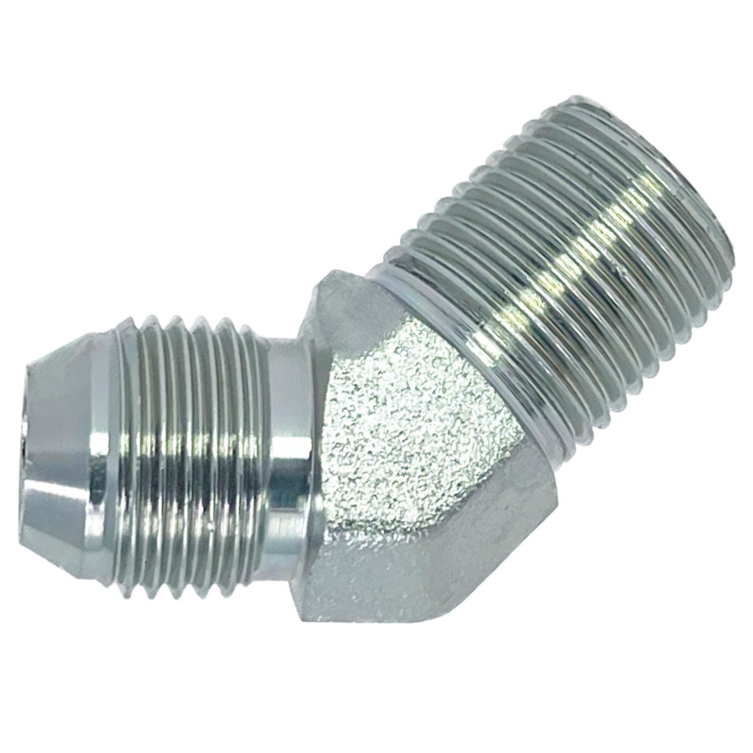 9225-16-16 : Adaptall 45-Degree Steel Adapter, 1-11 (-16) Male JIS x 1-11 (-16) Male BSPT