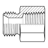9235-30-12 : Adaptall Straight Steel Rigid Adapter, M30 X 2.0 (30mm) Male Metric x 3/4-14 (-12) Female NPT
