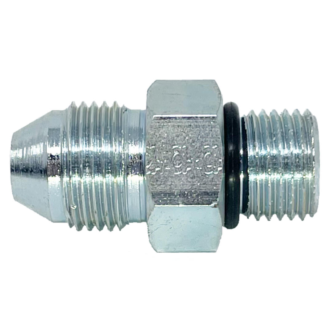 9277-08-06 : Adaptall Straight Steel Rigid Adapter, 1/2-14 (-08) Male JIS x 9/16-18 (-06) Male ORB