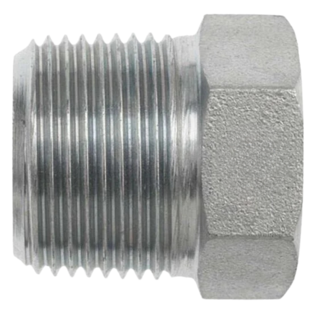 9500-P-02 : OneHydraulics Steel Hex Plug (No Seal), 1/8-28 (-02) Male BSPT