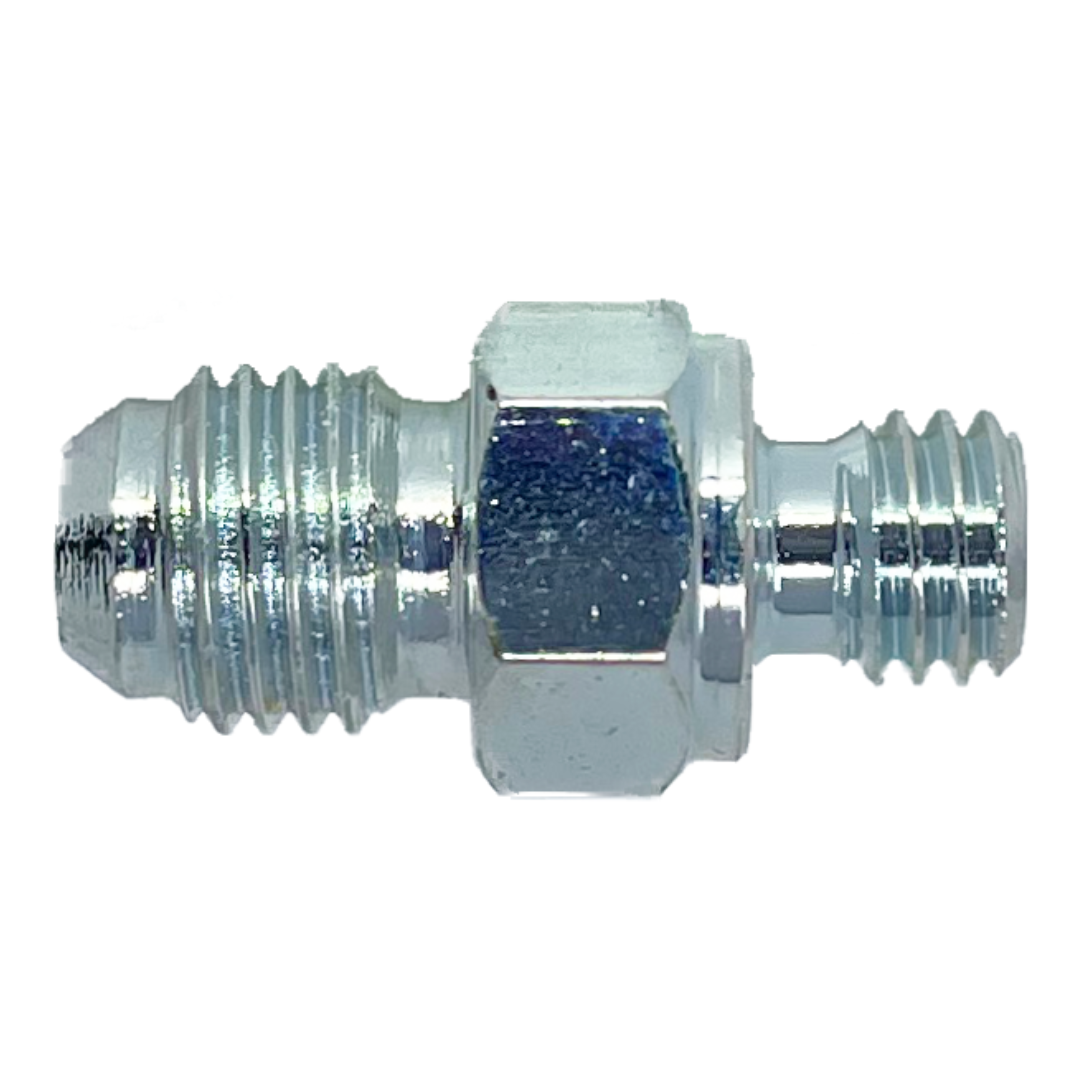 SS9605-12-L22-30 : Adaptall Straight Stainless Steel Adapter, 1-1/16-12 (-12) Male JIC x M30 X 2.0 (-L22) Male DIN with Seal, Light Duty