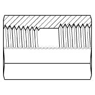 9643-04-14X1.5 : Adaptall Straight Steel Adapter, 1/4-18 (-04) Female NPT x M14 X 1.5 (14mm) Female Metric Fixed