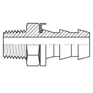 9915-16-16 : Adaptall Straight Steel Adapter, R 1-11 (-16) Male BSPT x 1" (-16) Hose Barb