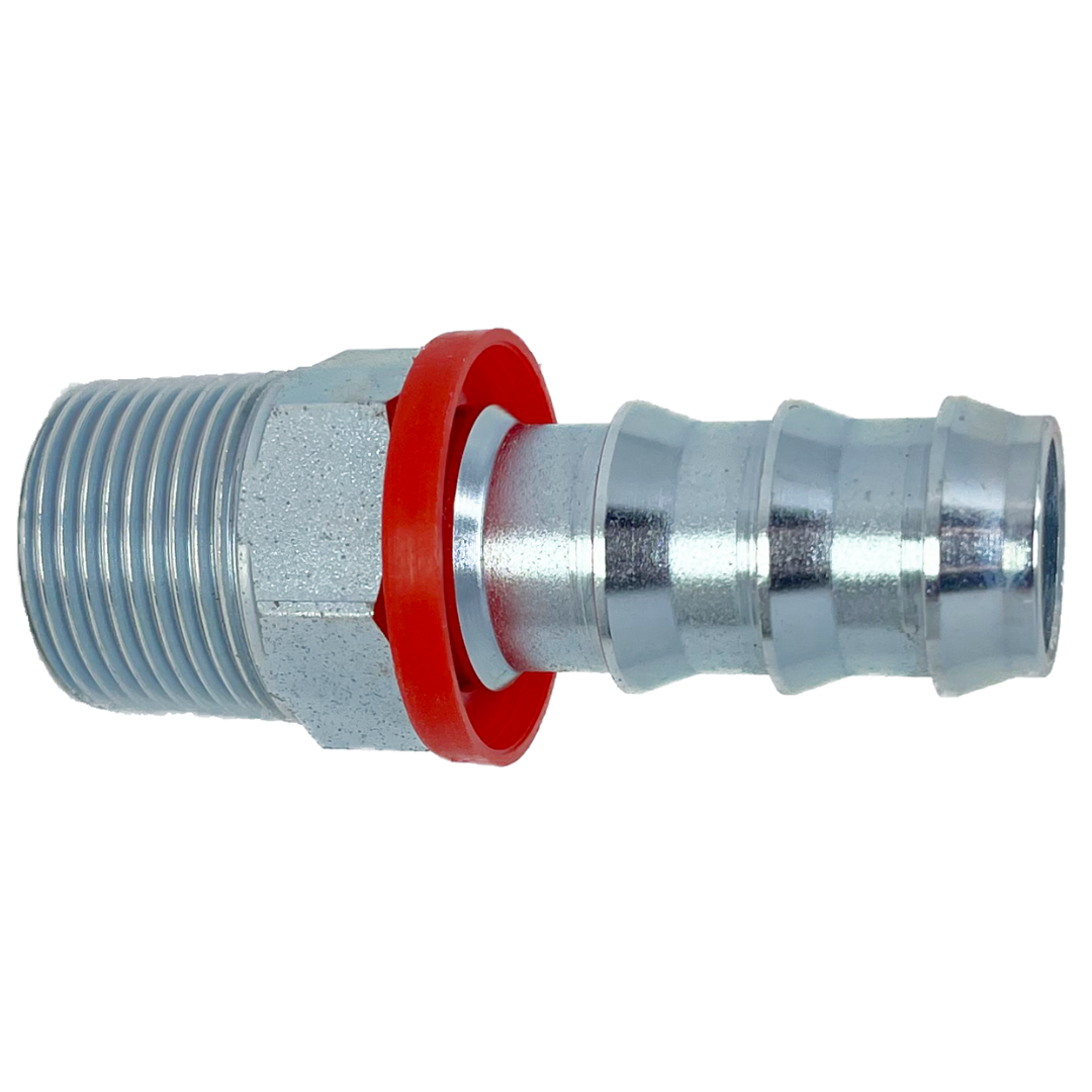 9915-16-16 : Adaptall Straight Steel Adapter, R 1-11 (-16) Male BSPT x 1" (-16) Hose Barb