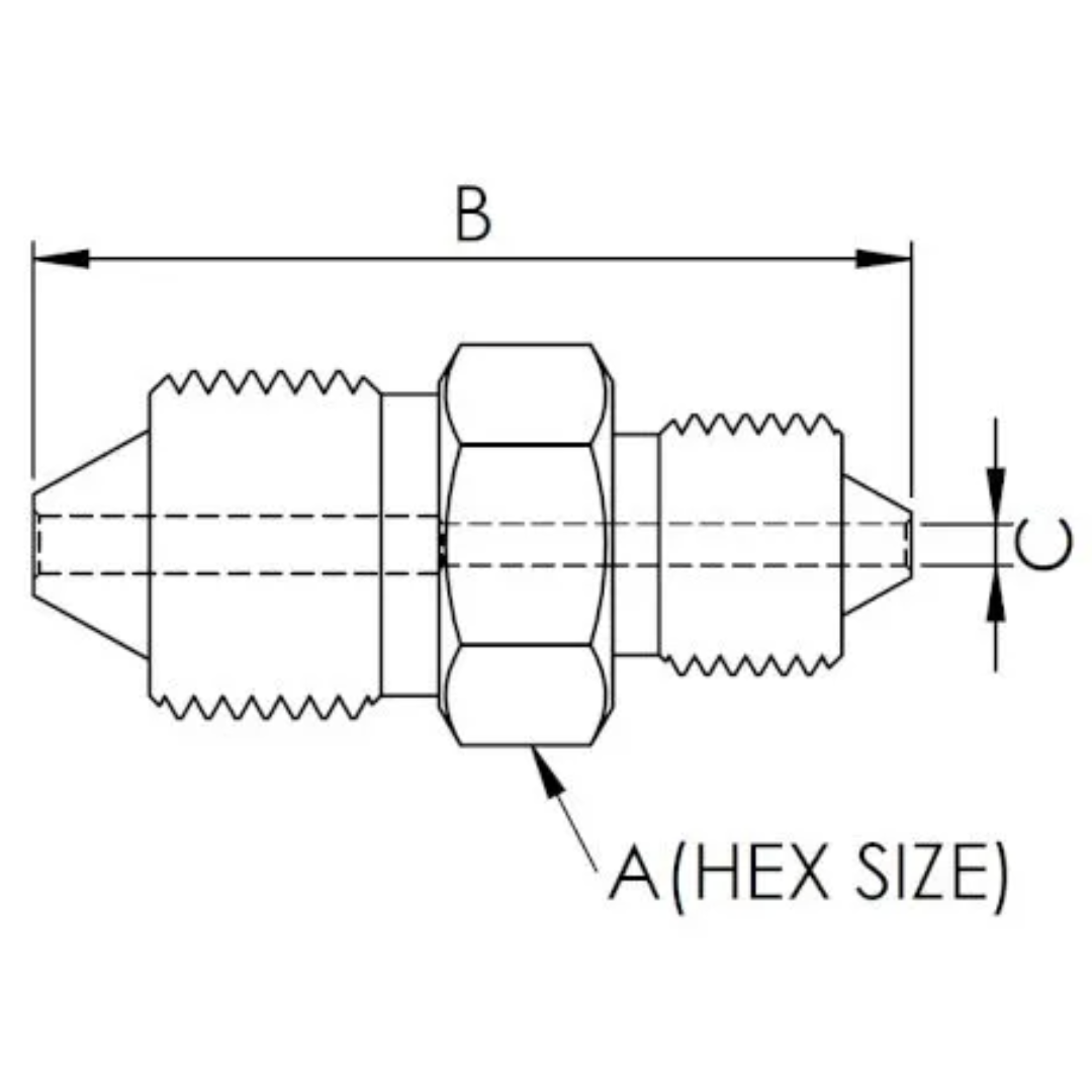 X9H09H60 : OneXtreme Adapter, 0.5625 (9/16") Male HP x 0.5625 (9/16") Male HP, 60,000psi