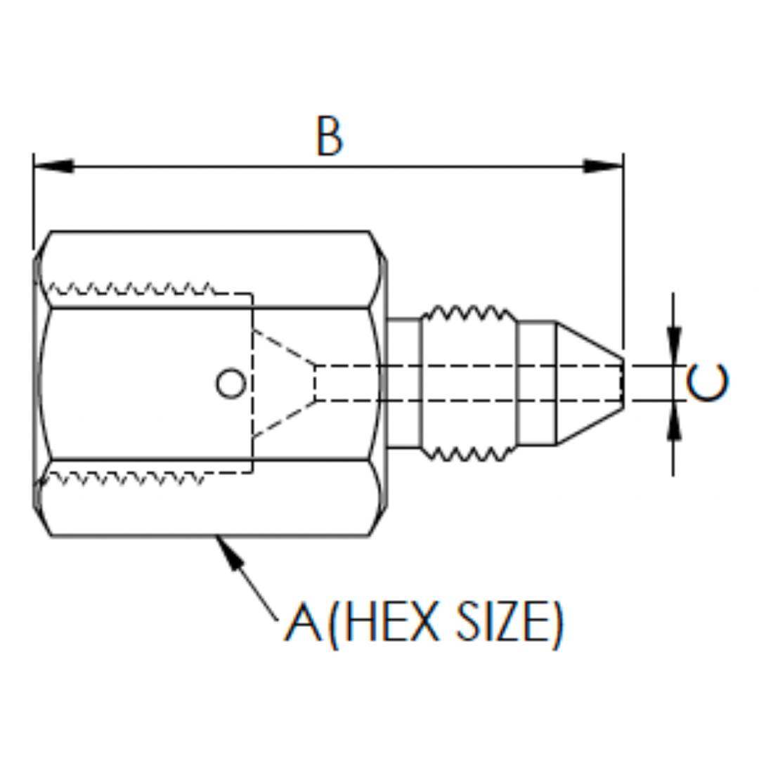 X16M12MF20-K : OneXtreme Adapter, 1" Male Medium Pressure x 0.75 (3/4") Female Medium Pressure, 20,000psi