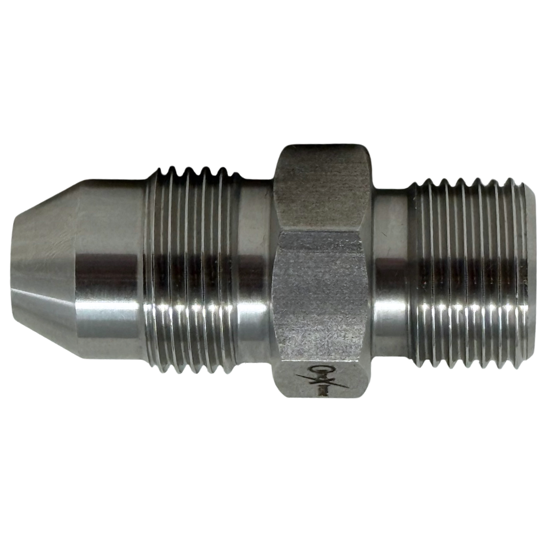 X9M12TM20 : OneXtreme Adapter, 0.5625 (9/16") Male MP x 0.75 (3/4") Male Type-M, 20,000psi