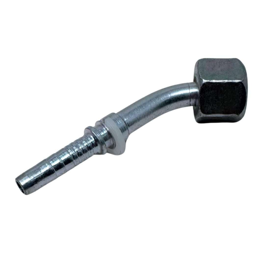 A-0404-FBO4 : Alfagomma 45-Degree Steel Fitting Insert, 1/4 (-04) Hose x 1/4-19 (-04) Female BSP Swivel