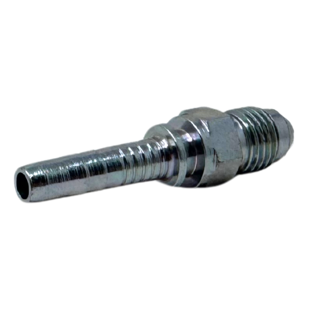 A-0404-MJIC : Alfagomma Straight Steel Fitting Insert, 1/4 (-04) Hose x 7/16-20 (-04) Male JIC