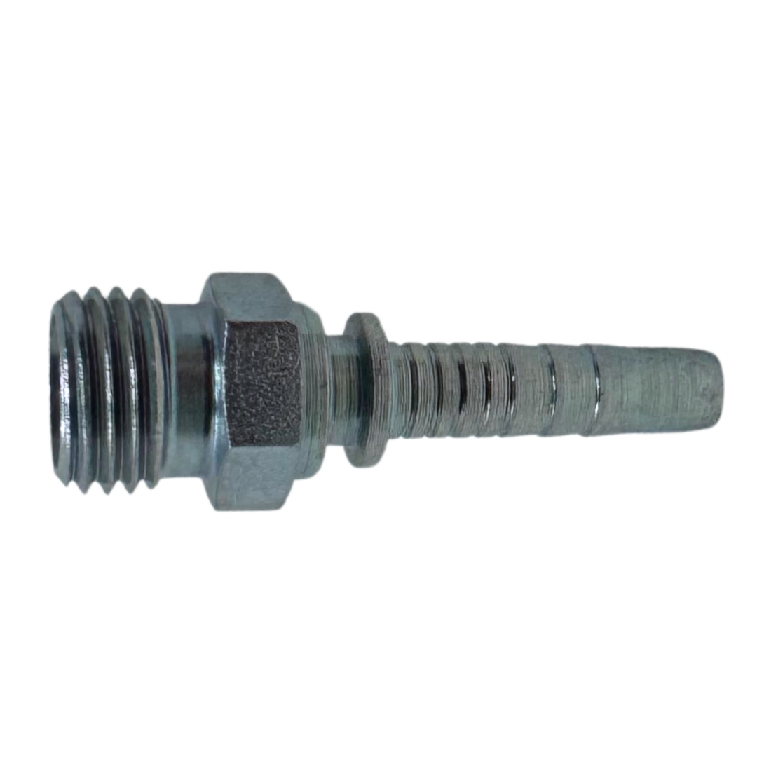 A-0414-MMSL : Alfagomma Straight Steel Fitting Insert, 1/4 (-04) Hose x M14x1.5 (-L08) Male Light Duty DIN Tube