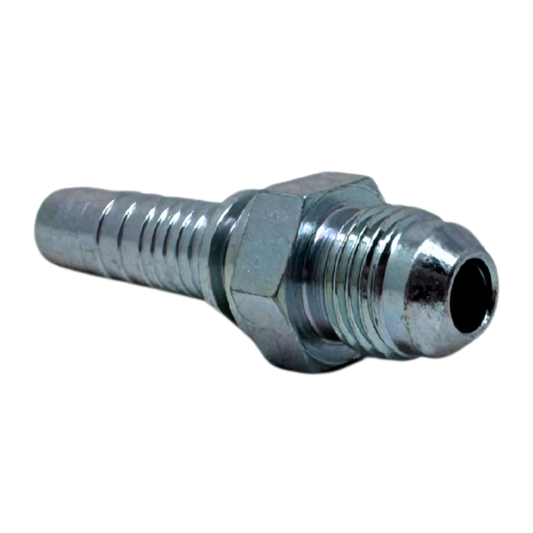 A-0606-MJIC : Alfagomma Straight Steel Fitting Insert, 3/8 (-06) Hose x 9/16-18 (-06) Male JIC