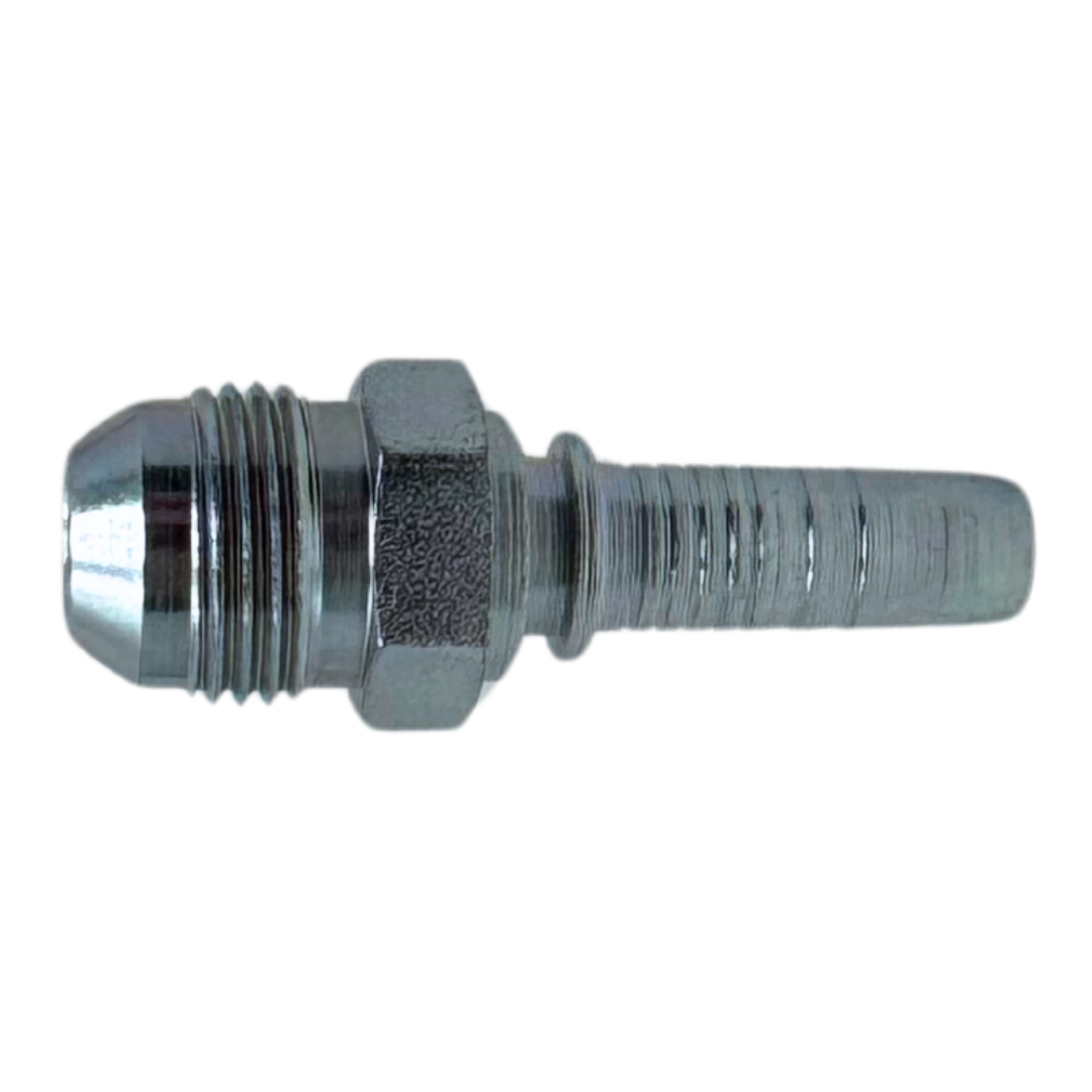 A-0608-MJIC : Alfagomma Straight Steel Fitting Insert, 3/8 (-06) Hose x 3/4-16 (-08) Male JIC