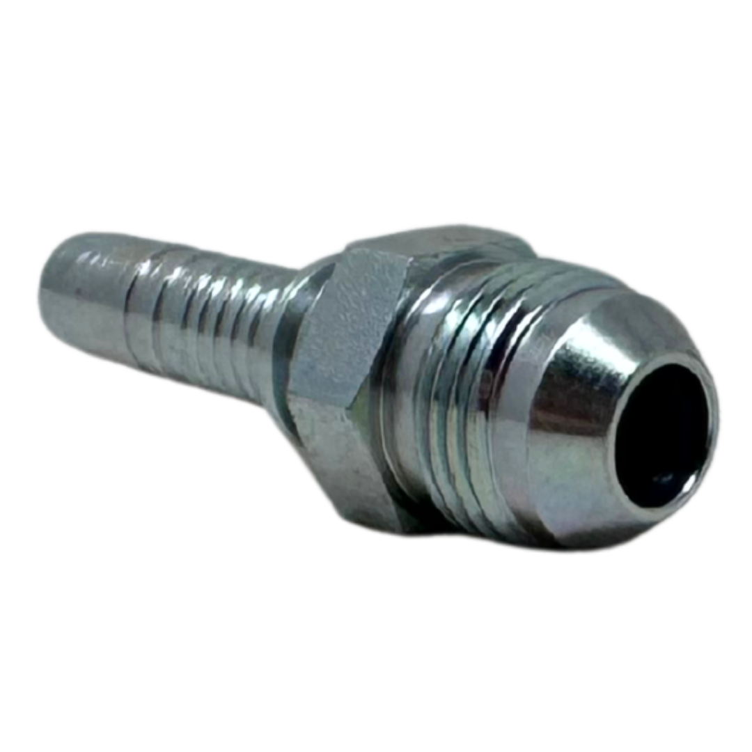 A-0608-MJIC : Alfagomma Straight Steel Fitting Insert, 3/8 (-06) Hose x 3/4-16 (-08) Male JIC