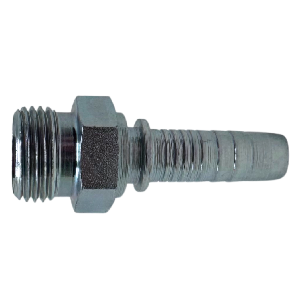 A-0618-MMSL : Alfagomma Straight Steel Fitting Insert, 3/8 (-06) Hose x M18x1.5 (-L12) Male Light Duty DIN Tube