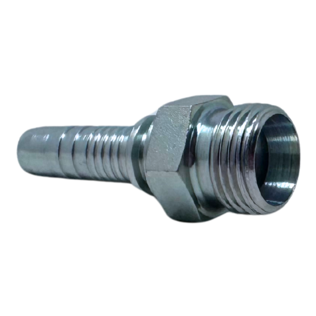 A-0618-MMSL : Alfagomma Straight Steel Fitting Insert, 3/8 (-06) Hose x M18x1.5 (-L12) Male Light Duty DIN Tube