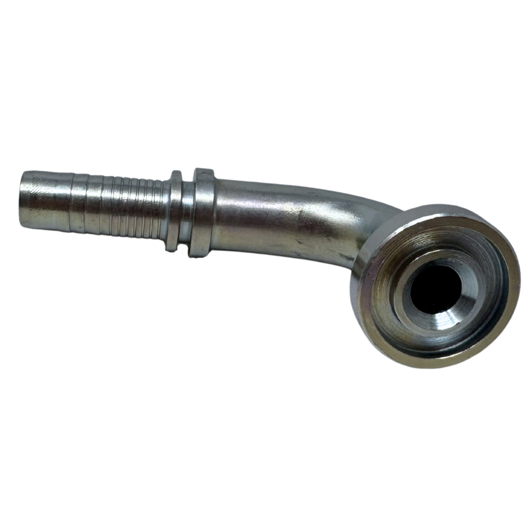 A-0808-C619 : Alfagomma 90-Degree Steel Fitting Insert, 1/2 (-08) Hose x 1/2 (-08) Code 61 Flange, 5000psi