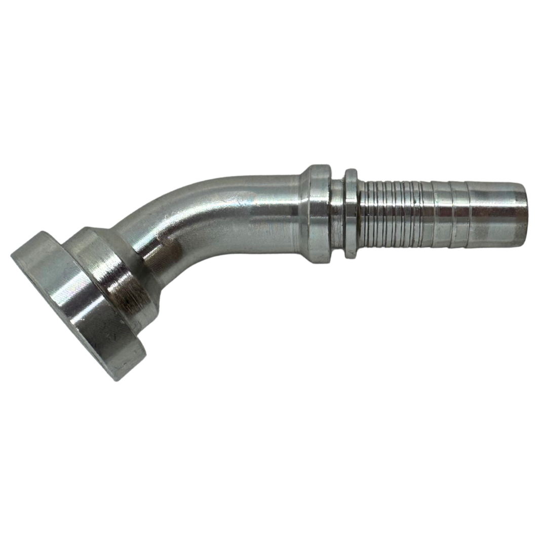 A-0808-C624 : Alfagomma 45-Degree Steel Fitting Insert, 1/2 (-08) Hose x 1/2 (-08) Code 62 Flange, 6000psi