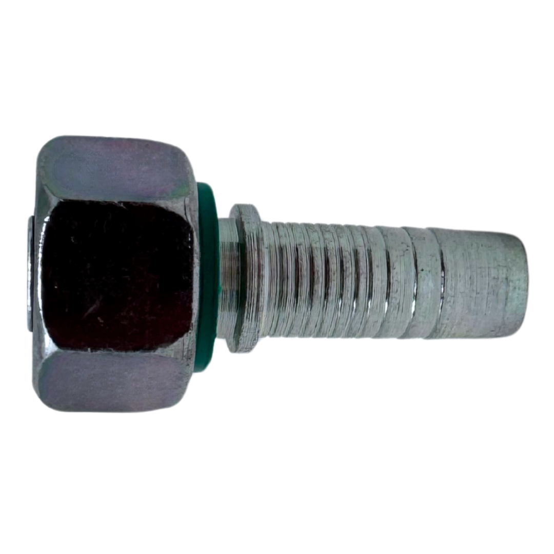A-0808-FBPO : Alfagomma Straight Steel Fitting Insert, 1/2 (-08) Hose x 1/2-14 (-08) Female BSP Swivel