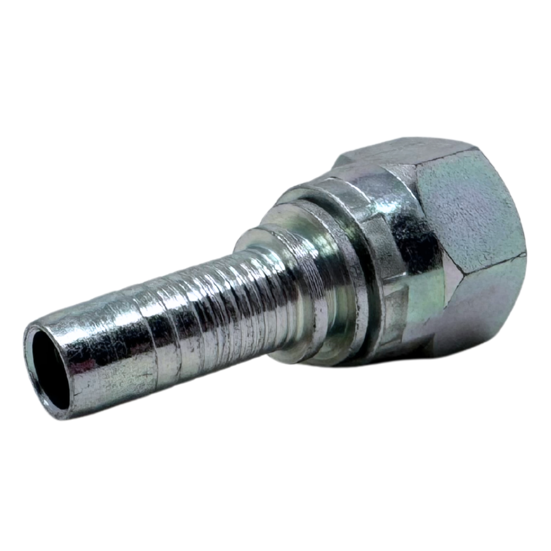 A-0810-FJSH : Alfagomma Straight Steel Fitting Insert, 1/2 (-08) Hose x 7/8-14 (-10) Female JIC