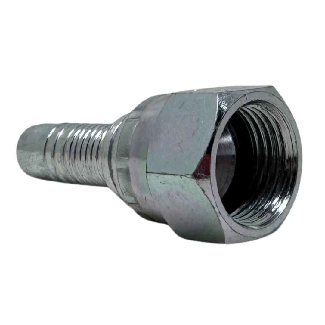 A-0810-FJSH : Alfagomma Straight Steel Fitting Insert, 1/2 (-08) Hose x 7/8-14 (-10) Female JIC