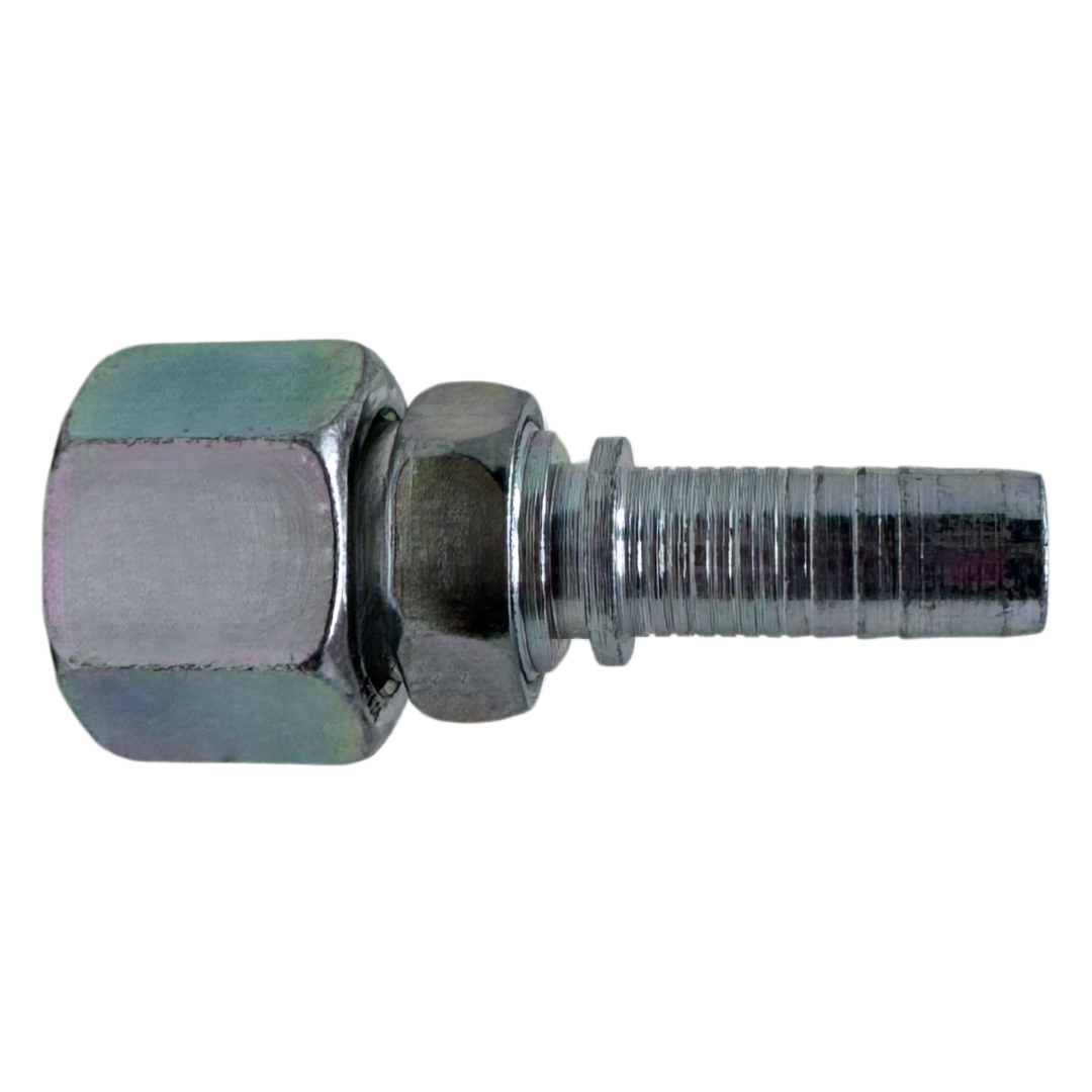 A-0810-FOFS : Alfagomma Straight Steel Fitting Insert, 1/2 (-08) Hose x 1-14 (-10) Female ORFS Double Hex