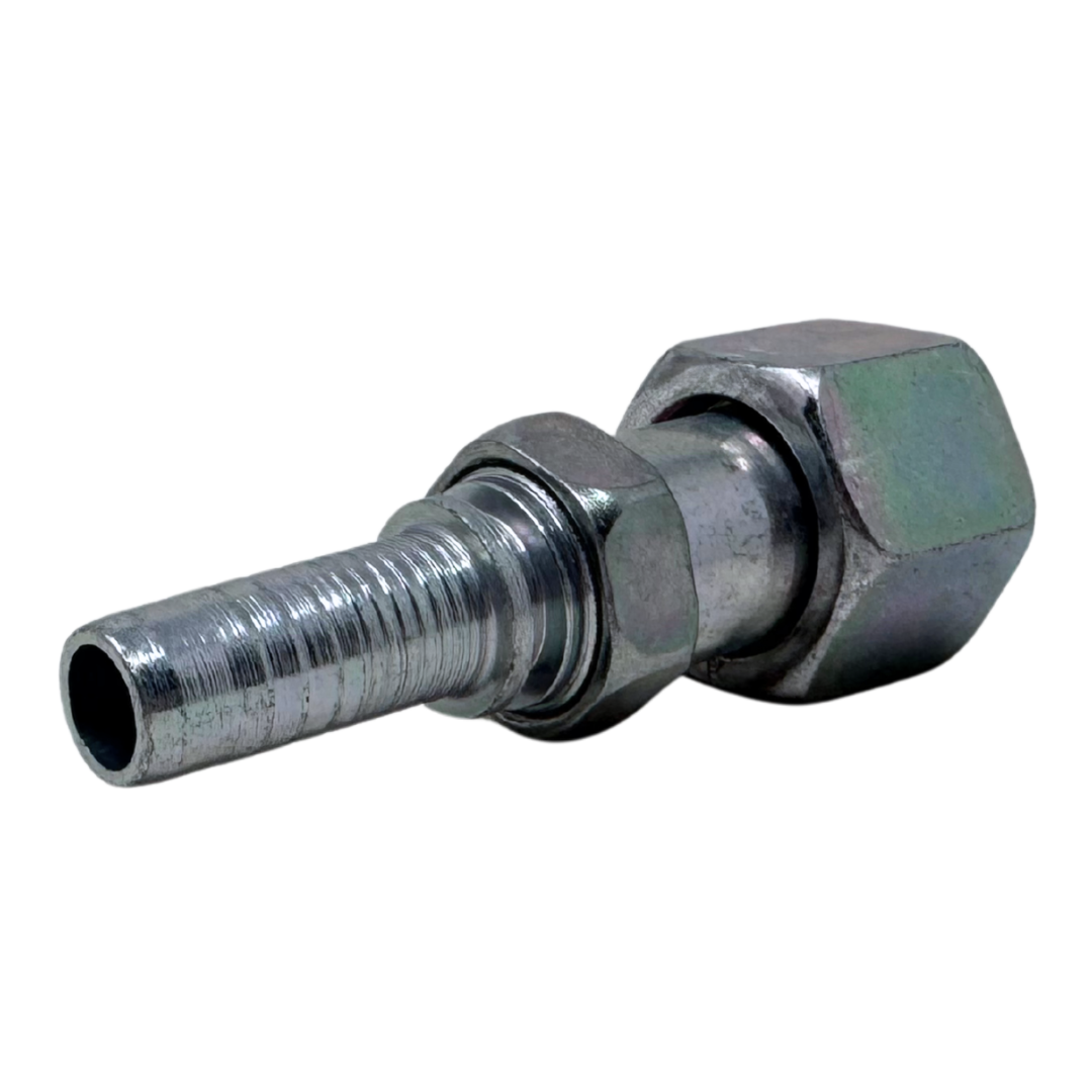 A-0810-FOFS : Alfagomma Straight Steel Fitting Insert, 1/2 (-08) Hose x 1-14 (-10) Female ORFS Double Hex