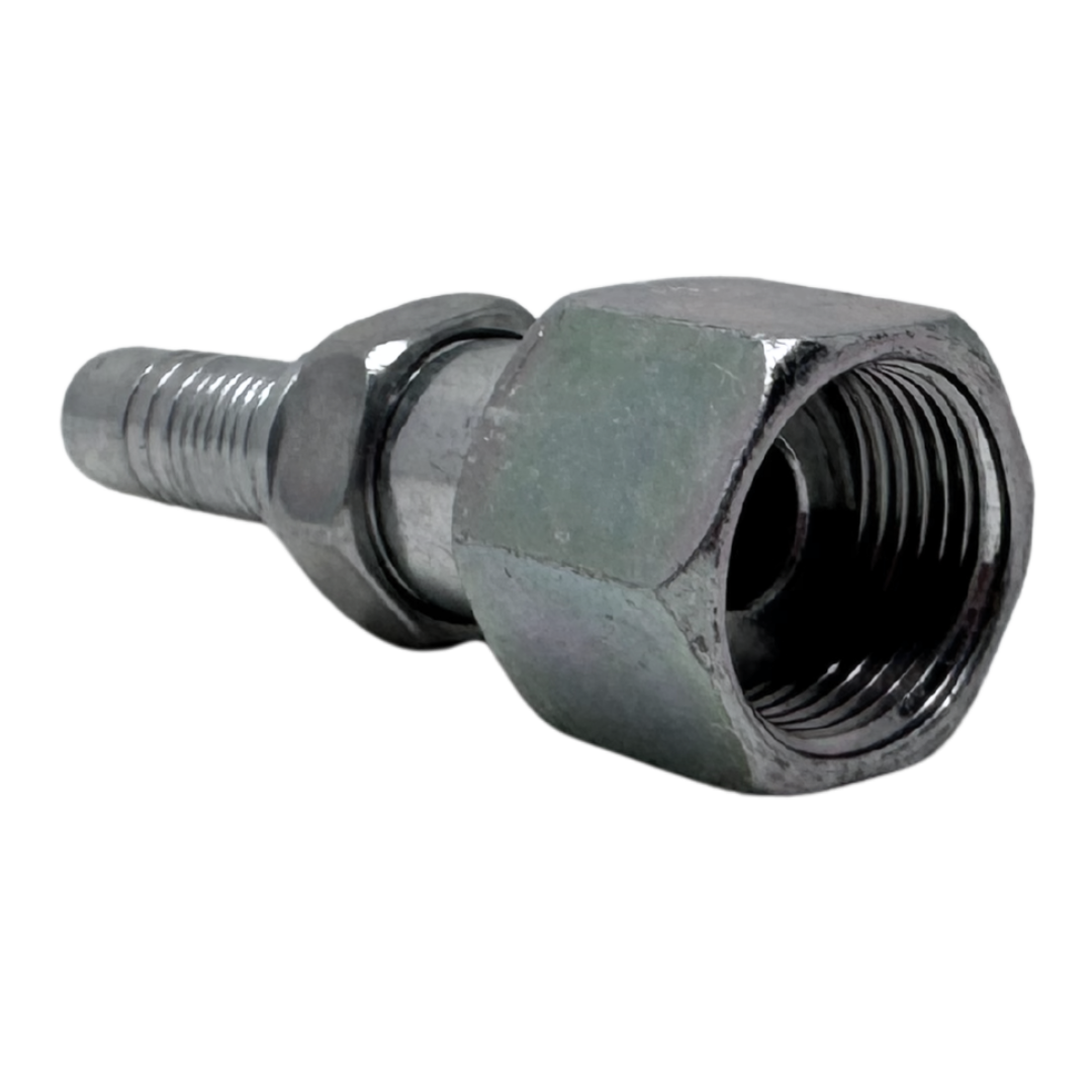 A-0810-FOFS : Alfagomma Straight Steel Fitting Insert, 1/2 (-08) Hose x 1-14 (-10) Female ORFS Double Hex