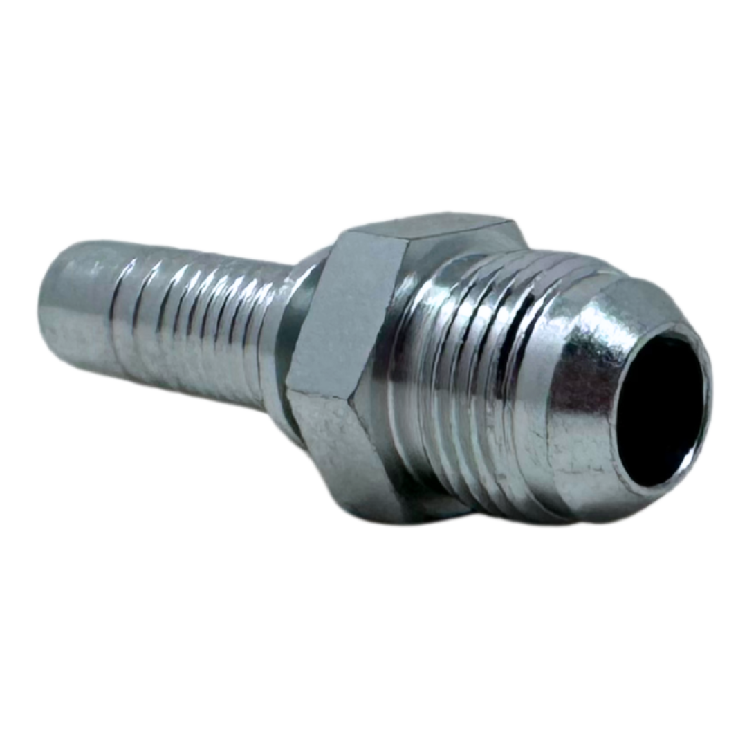 A-0810-MJIC : Alfagomma Straight Steel Fitting Insert, 1/2 (-08) Hose x 7/8-14 (-10) Male JIC