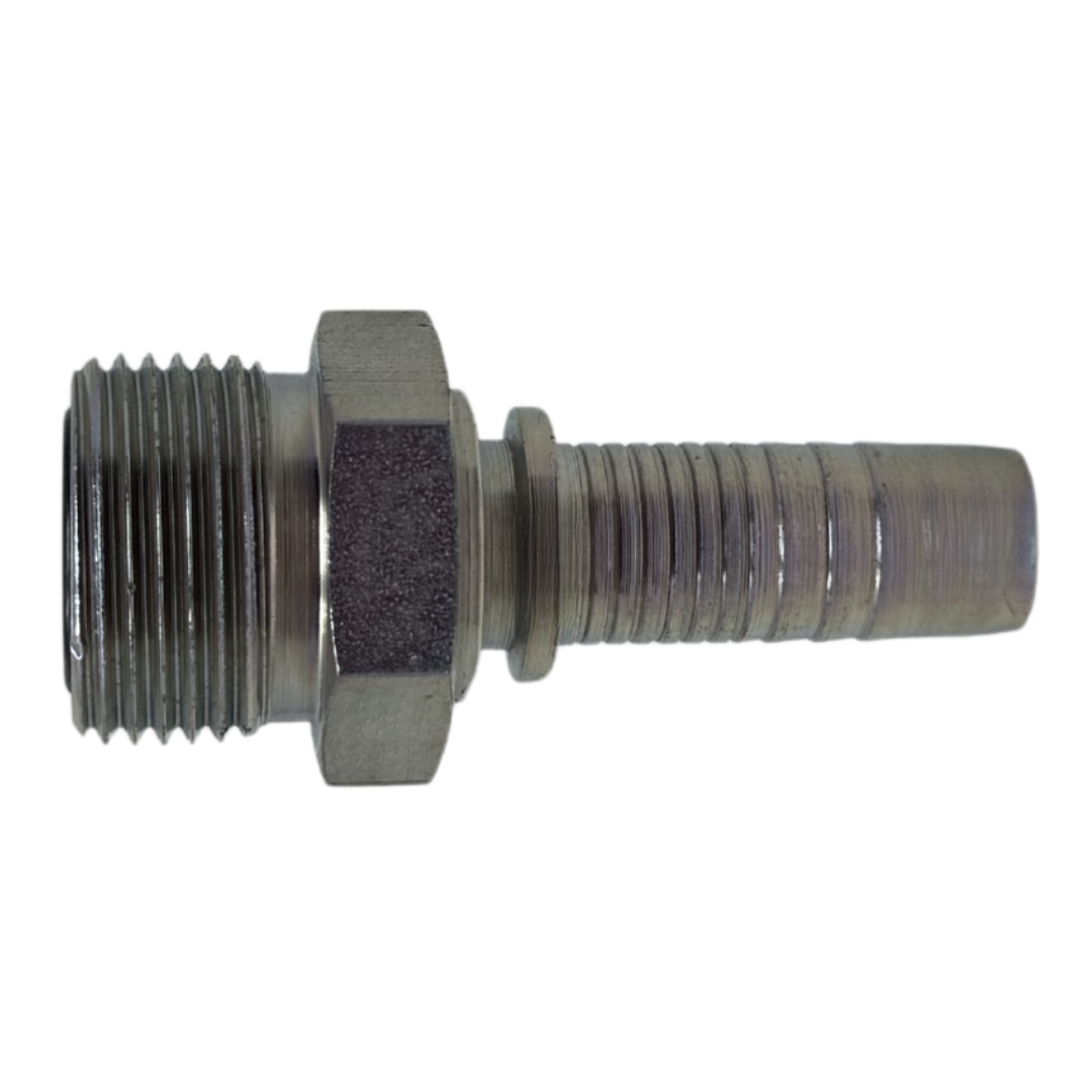 A-0810-MOFS : Alfagomma Straight Steel Fitting Insert, 1/2 (-08) Hose x 1-14 (-10) Male ORFS