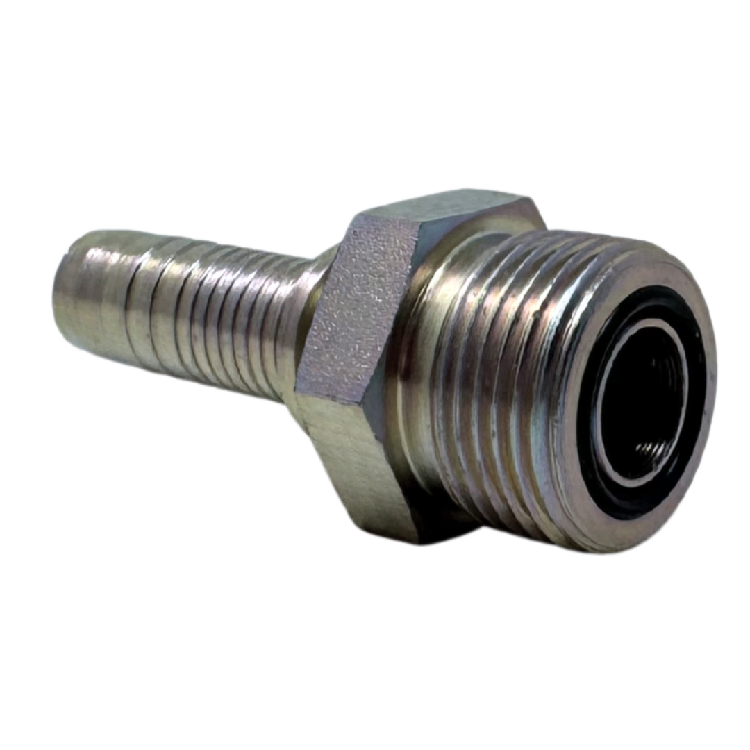 A-0810-MOFS : Alfagomma Straight Steel Fitting Insert, 1/2 (-08) Hose x 1-14 (-10) Male ORFS